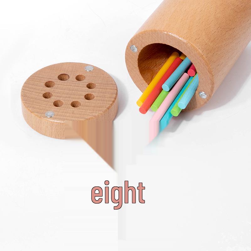 Montessori Wooden Color Sorting Cups for Toddlers 1-3 Years – Educational Kindergarten Toy for Color Recognition