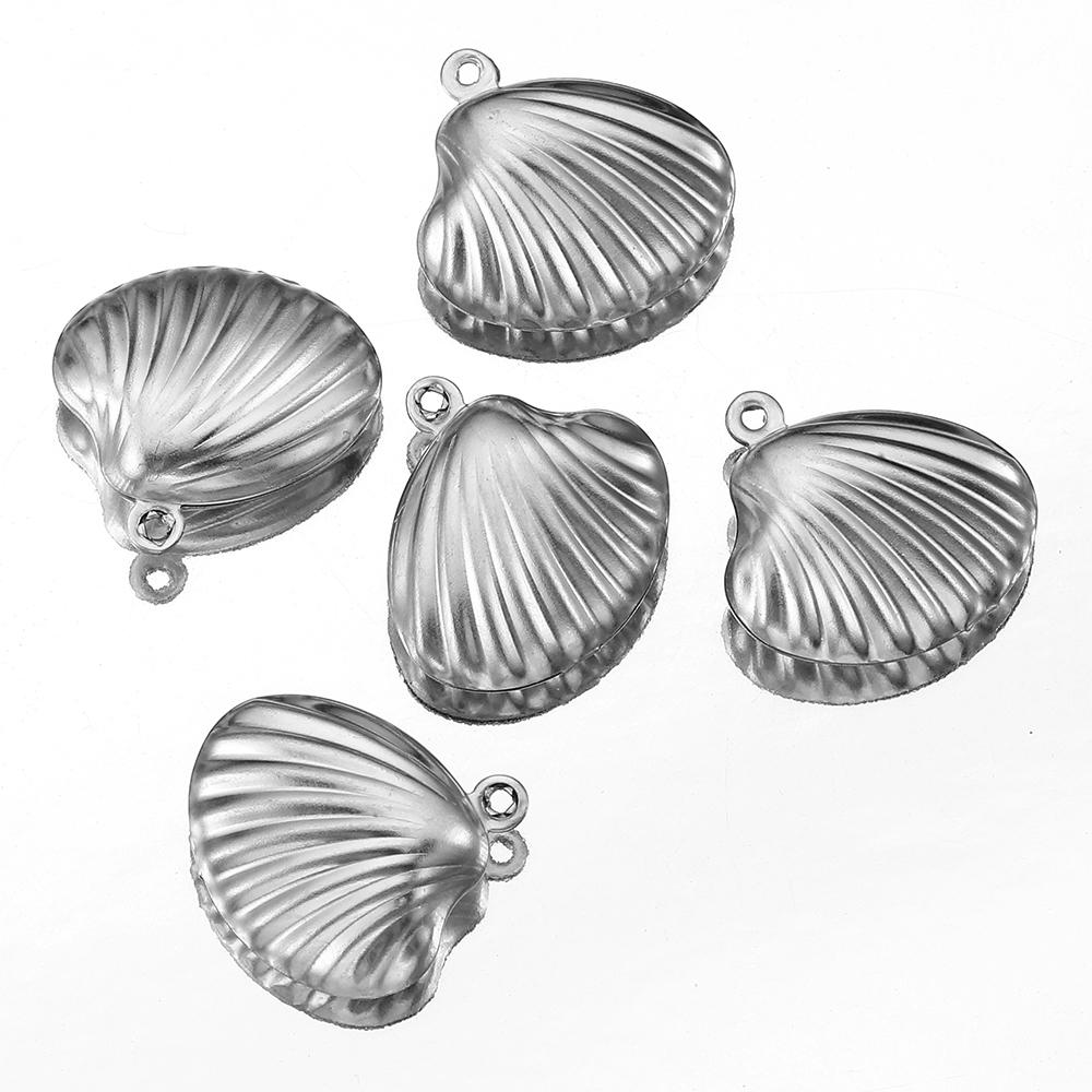 20pcs Stainless Steel Small Shell Charms Gold Plated Pendants for Earrings Jewelry Making DIY Supplies Bulk Wholesale Components