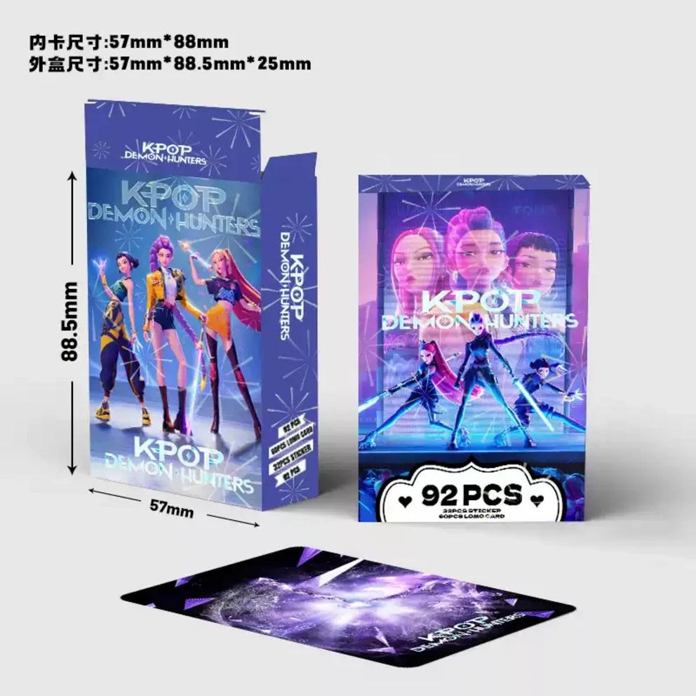 2025NEW K-pop Demon Hunters Laser Photocard Set of 60 + 32 Stickers