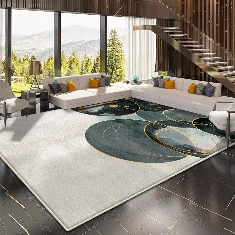 Golden Geometric Carpet for Living Room Large Area Modern Decoration Home Rugs for Bedroom Soft Non-slip 200x300 Lounge Sofa Mat