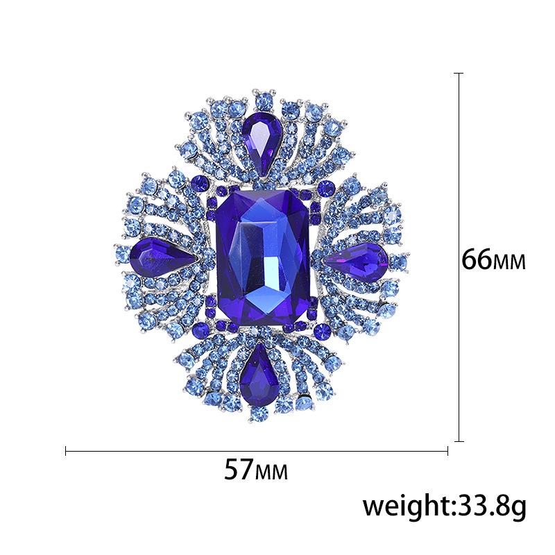 Luxury Crystal Glass Brooch Fashion High-End Temperament Clothing Brooch Diamond Pin