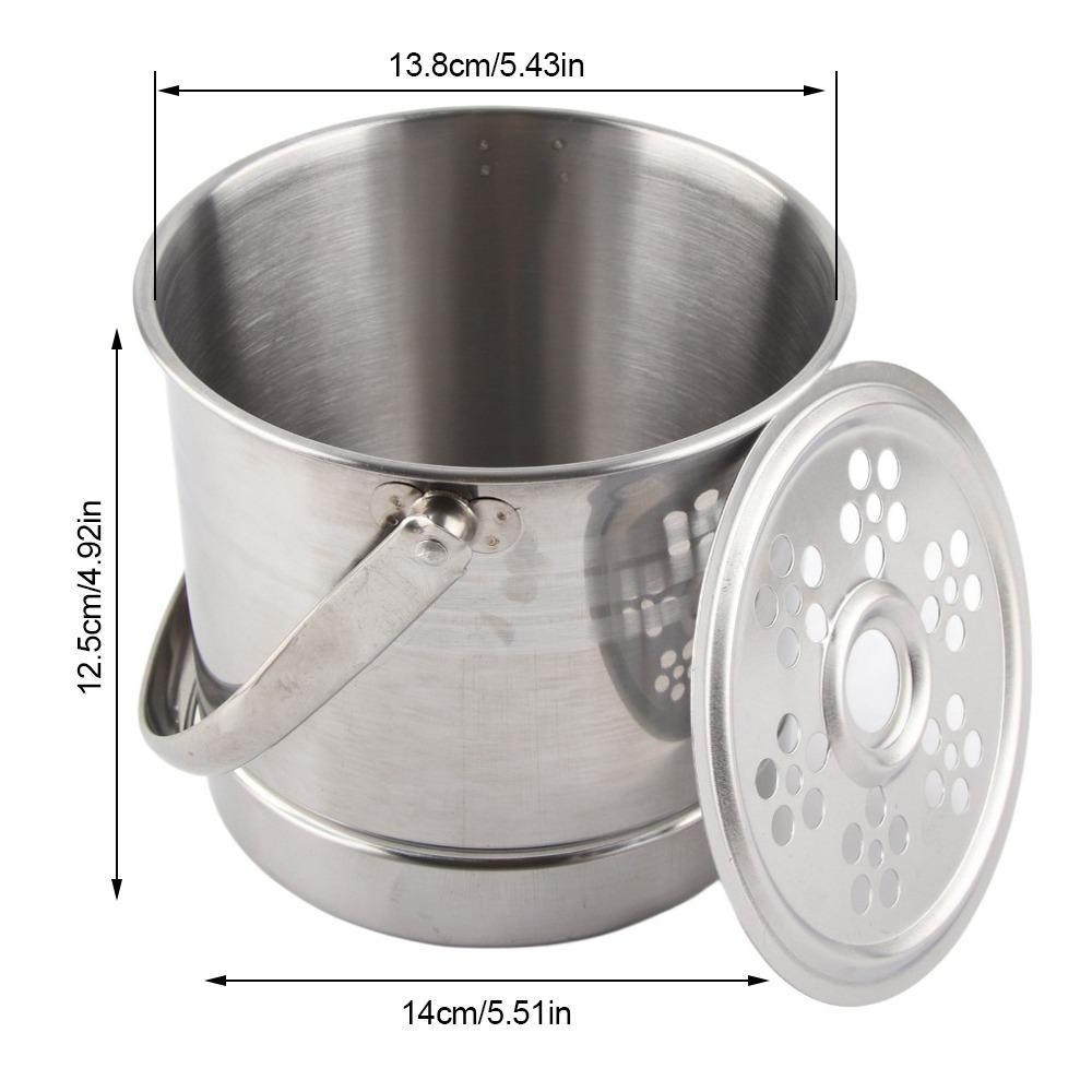 3 piece Double Walled Insulated Ice Bucket 1L Ice Cube Holder Stainless Steel Ice Bucket Restaurant