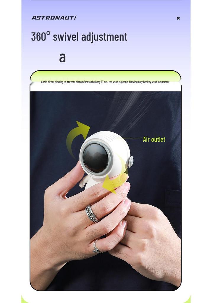 Astronaut USB Mini Bladeless Portable Handheld Cooling Fan