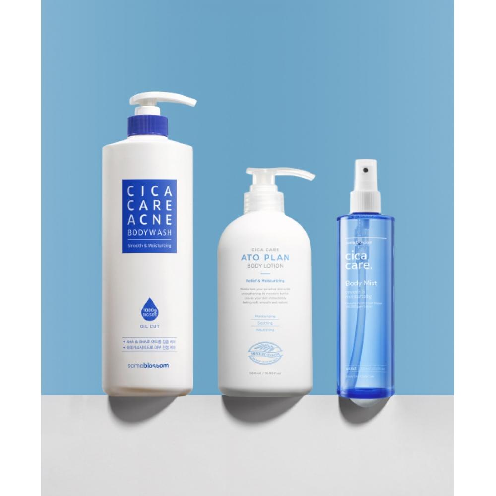 Someblossom [set Of 3] Cica Care Body wash+Body mist+Body Lotion NONE