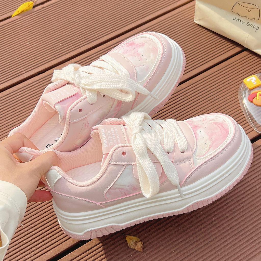 Pink Women's Summer 2025 Loafers: Versatile Thick Sole Casual Shoes (BEBE1629)