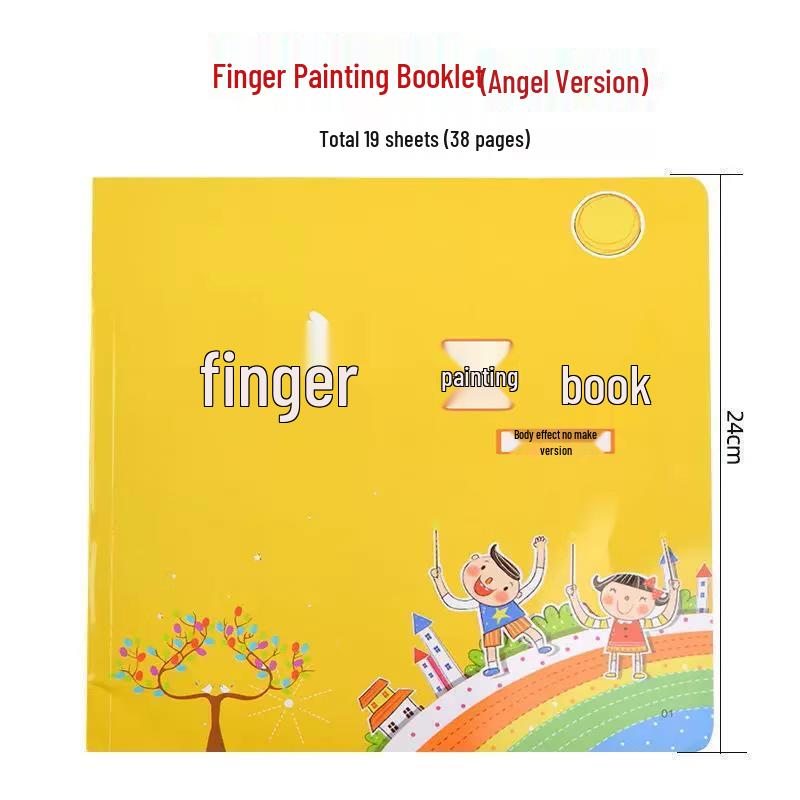 Children's Angel Fingerprint Art Book & Inkpad Painting Set for Toddlers