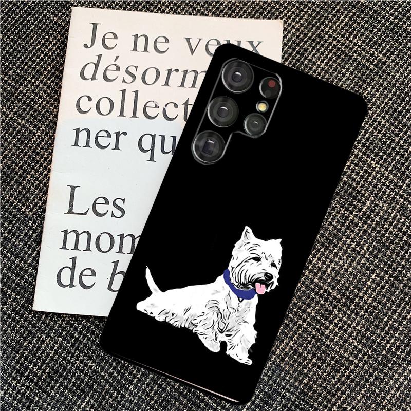 West Highland Terrier Westie For Samsung Galaxy S24 S23 Ultra S22 S20 S21 FE S8 S9 S10 Note 10 Plus 20 Ultra Phone Case