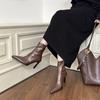 Pointed European and American Thin Heel Thin Boots High Heel Short Boots Women's New Autumn and Winter High Heel Short Boots In 2024