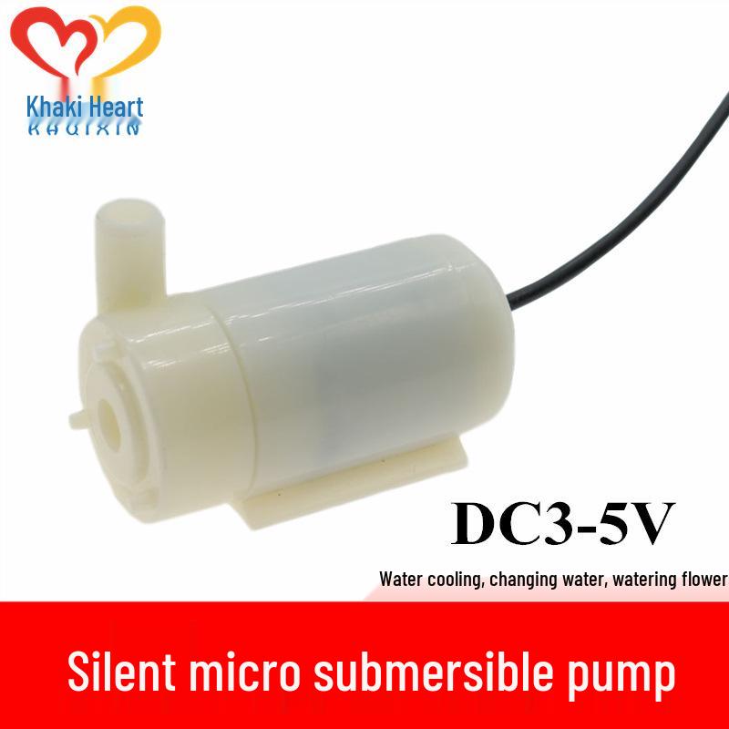 

USB-Powered Mini Horizontal Submersible Water Pump, DC 3V-6V, Compatible with Mobile Phone Charger and Power Bank.