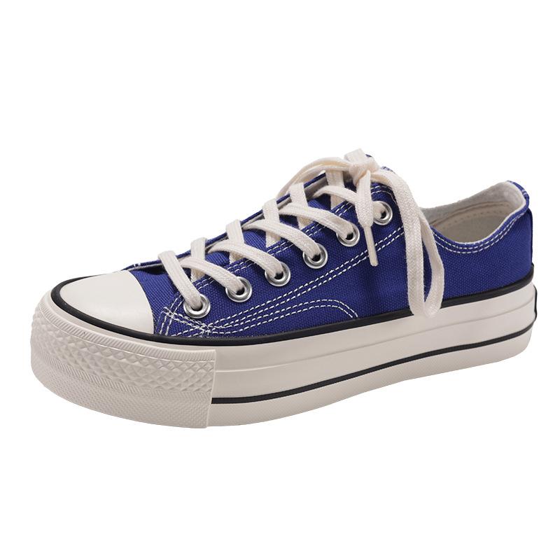 Retro Thick-soled Heightening Classic Low-top Canvas Shoes Women's 2025 New Summer Soft-soled Versatile Casual Board Shoes