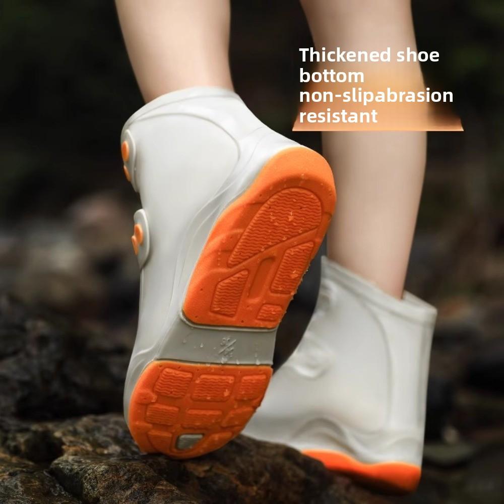 Rain Shoes Waterproof Shoe Covers,Silicone Rain Shoe Covers for External Wear,Anti Slip,Thickened and Wearresistant On Rainy Days