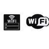 WiFi Logo DIY Mirror Wall Sticker for Restaurant, Office, Salon, Bedroom, Shop, Kindergarten Decor.