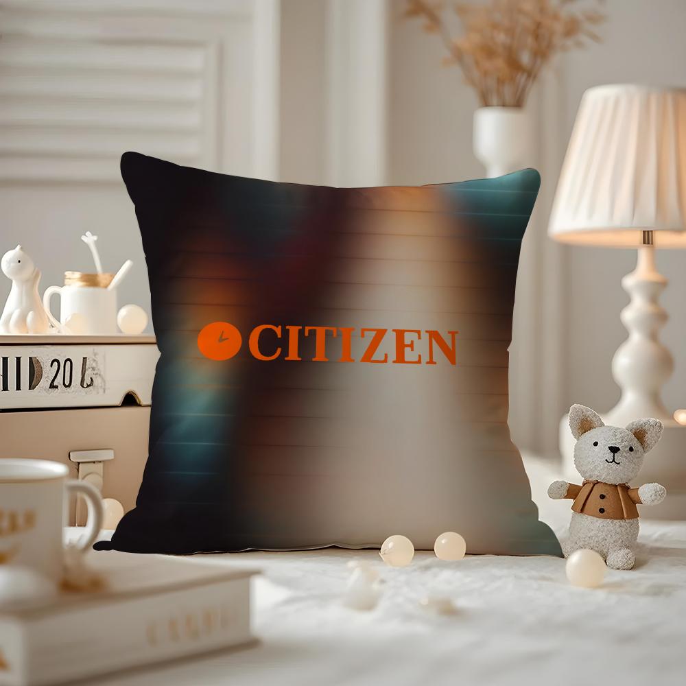 Citizen Cushion Cover Anti-dustmite Pillowcase Invisible Zipper Silky Short Plush Sofa Cushion Cover