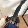 Süße Mädchen Oberschenkelhohe Strümpfe Strumpfhose Jk Japanischer Stil Damen Strumpfhose Lolita Kawaii Schleife Patchwork Transparent Schwarz Strumpfhose Damen