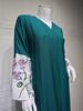 MQ136 Embroidered Floral Cardigan Robe Abaya - Women's Fashion Loose Outerwear for Dubai, Middle East, European & American Styles