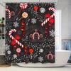 Tu Festive Christmas Bathroom Decorholiday Shower Curtainred And White Candy Cane Patternwinter Wonderland Designcozy Holiday Vi