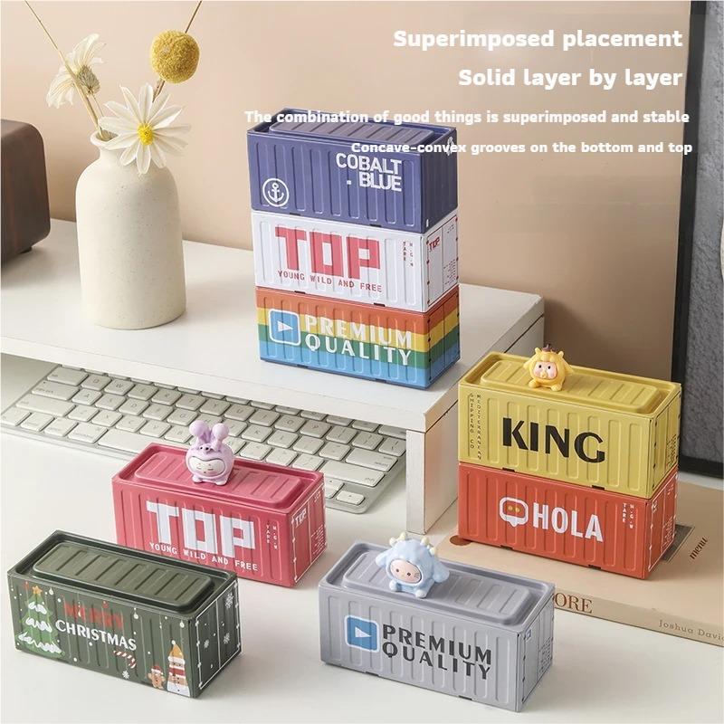 Vintage Industrial Style Container Storage Box Decoration Desktop Personalized Storage Tank