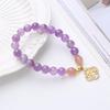 Natural Amethyst Bracelet Strawberry Crystal Bracelet Single Bangles Women Fashion Jewelry Accessories Gift