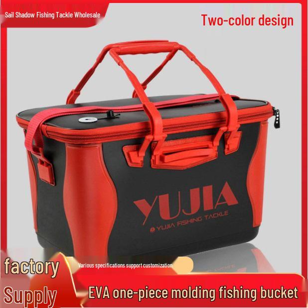 

Ева Цельное Рыболовное Ведро: Коробка для рок-фишинга, Хранение приманок и снастей, Садок для живой рыбы. 40x25x26cm No Box красный/чёрный