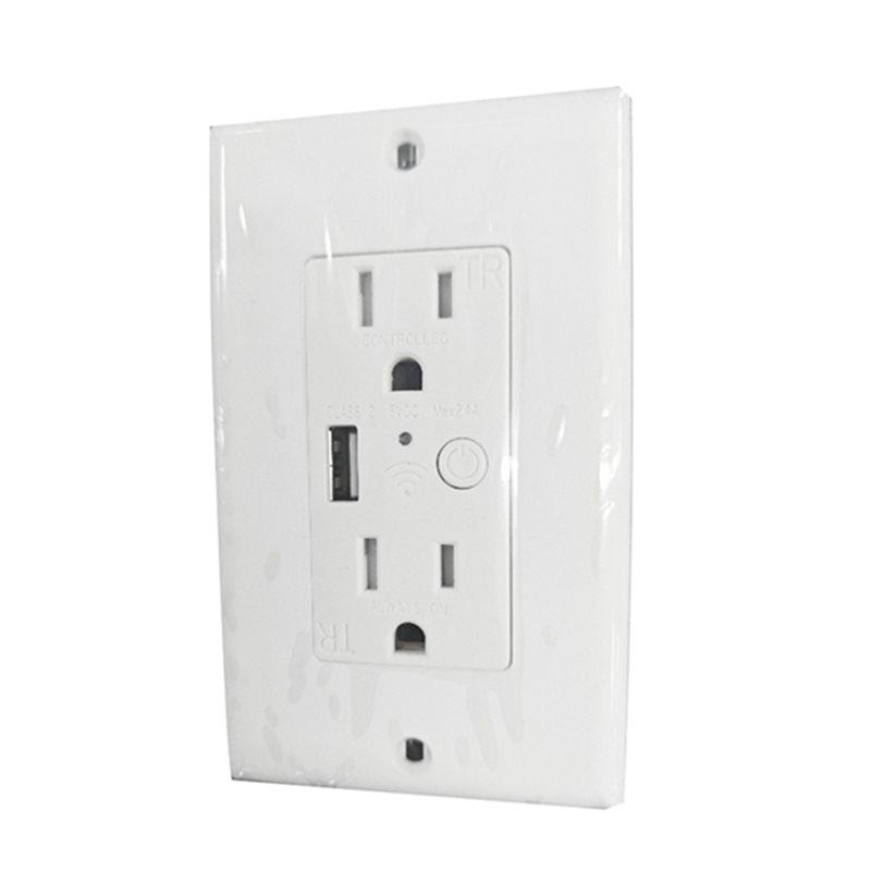 Smart Wifi US Wall Power Outlet Multi Outlets USB Adapter APP Remote Control Socket Plug US Plug