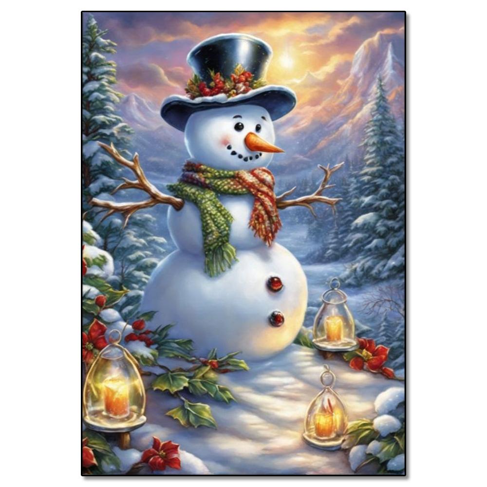 Snowman Diamond Painting Winter Snow Scenery Diamond Mosaic Embroidery Full Square/Round 2024 New Series DIY Home