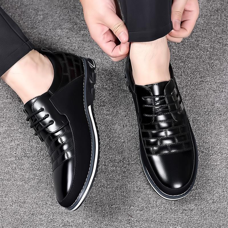 2025 Autumn Business Casual Shoes for Men Trend Classic Leather Shoes Outdoor Men Sneakers Sewing Breathable Men's Dress Shoes
