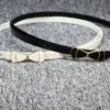 Bow Plate Buckle Sweet Thin Belt Women's Small Belt, Fashion Long Shirt Dress Belt