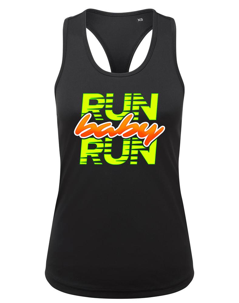 

Womens Performance Slim Racerback Vest Recycled Run Baby Run Running Jog TriDri 2XL