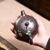 Yixing Zisha Handmade Purple Clay Xi Shi Teapot with Immortal Peach Design