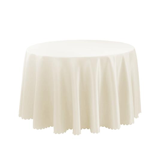 Round Polyester Tablecloth Elegant Solid Color Fabric Table Cloth Decorative Table Cover for Parties Weddings 71" -118