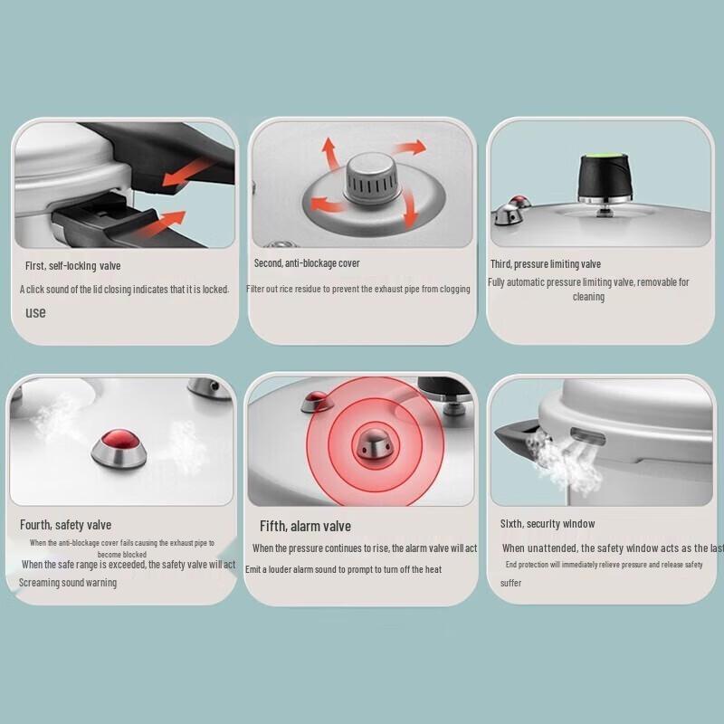 ASD Household Aluminum Alloy Pressure Cooker