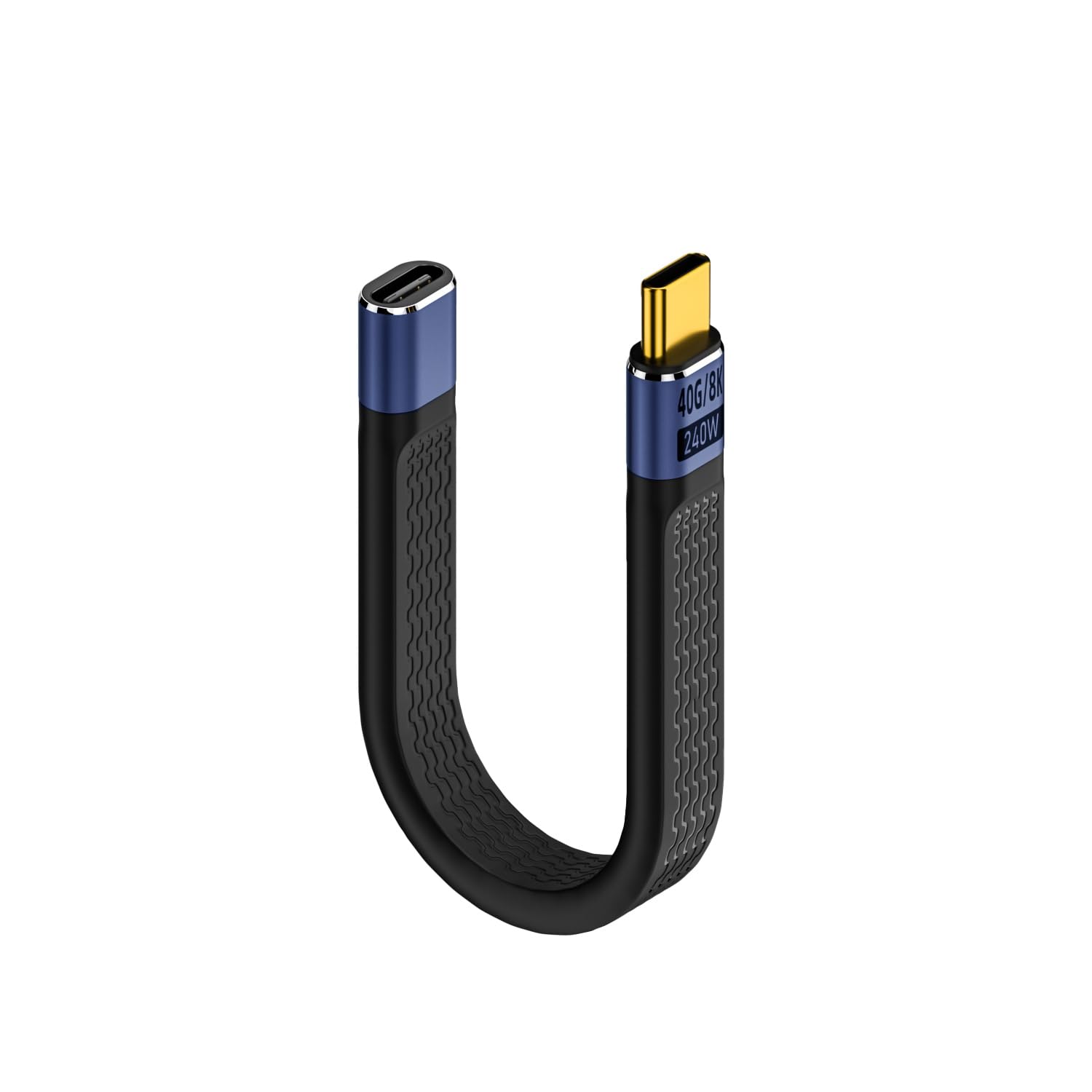 MSL FORCE to Male to Female FCP USB4 40Gbps PD240W Thunderbolt A product from a Japanese small and USB-C USB-C Cable, L-shaped, 8K@60Hz 3/4 fpc-40g