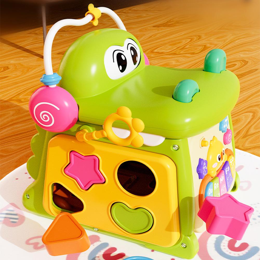 Baby Cute Activity Cube For Toddlers Ages 0-2 Cartoon Activity Play Cube With Music Educational Learning Toys