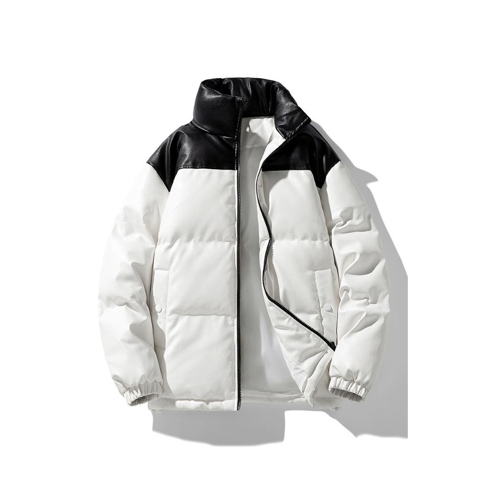 New autumn and winter stand-up collar couple padded jacket men's windproof padded jacket, trendy jacket men's down padded jacket