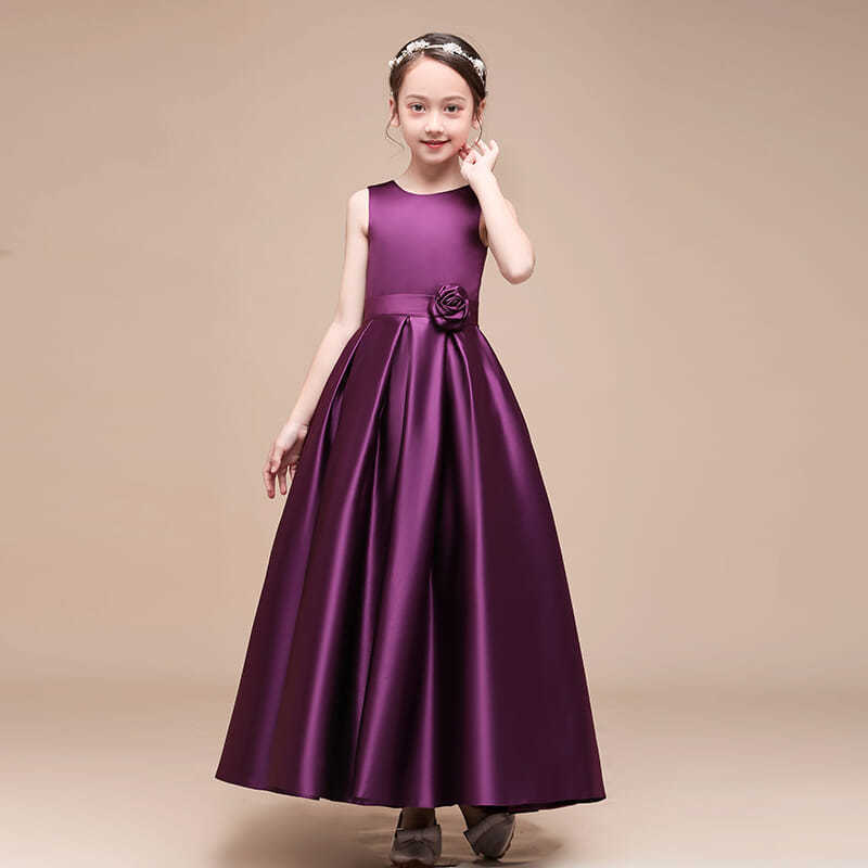 Girls Kids Princess Formal Dress Flower
