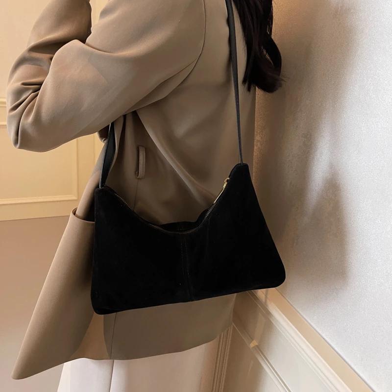 Fashion Crossbody Bags Interior Zipper Pocket  New Retro High Quality Shoulder Bags for Women Sewing Thread Casual