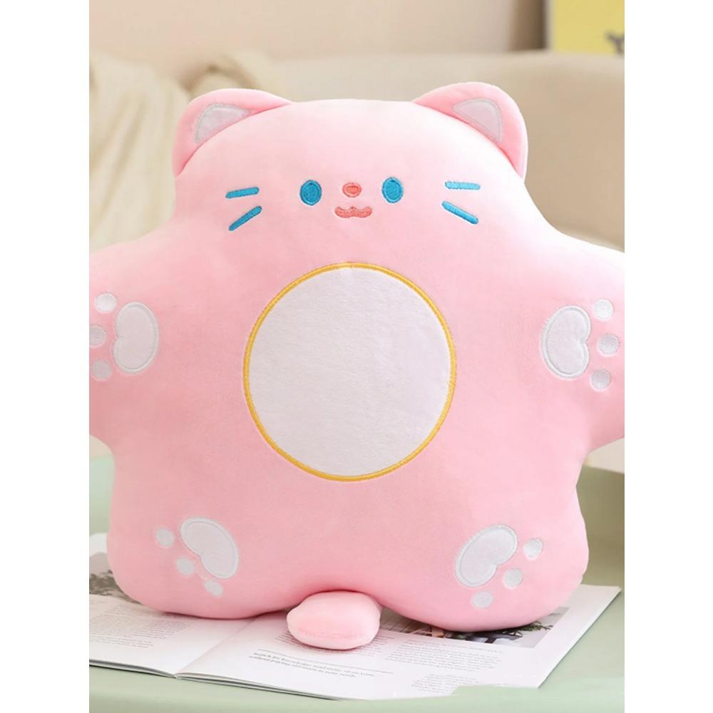 Creative Flowers Cat Lumbar Support Cute Office Cat Pillow Sofa Flower Cushion Flower Plush Toys