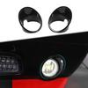 Exterior Both Sides Front Fog Light Lamp Covers for Dodge Challenger 09-14 Black