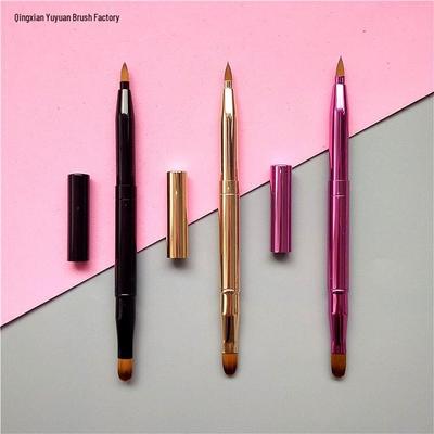 Pennello Raccoglitore Doppia Estremità per Rossetto e Correttore - Setole in Nylon