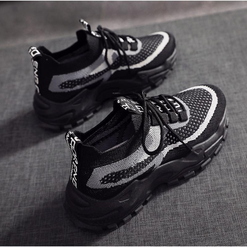 

Flying socks shoes women s spring and autumn new Harajuku running shoes lightweight elastic breathable sports shoes tide 41 чёрный