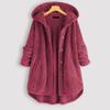 Giacca in felpa reversibile in pile con cappuccio autunno/inverno da donna