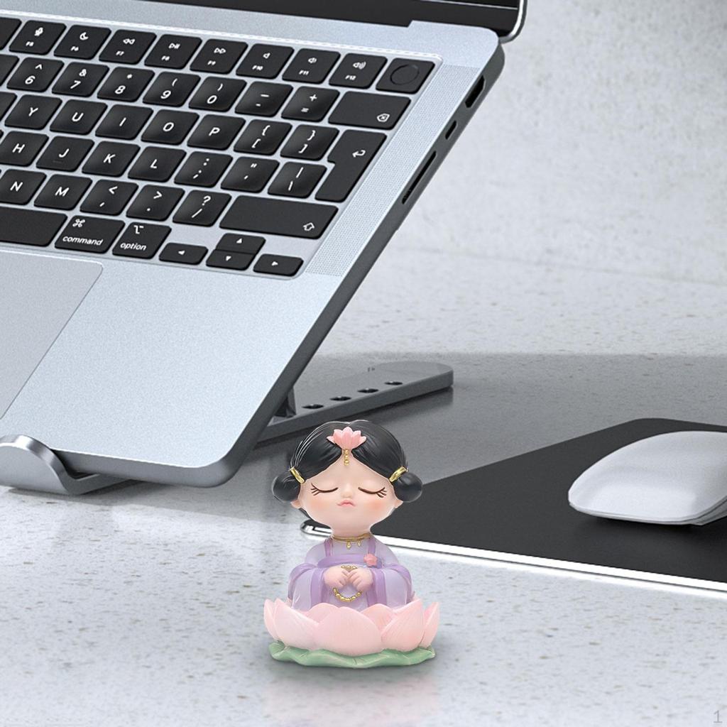 Mädchen Mini Statue Buddhistische Figur Heimdekoration ,Handwerk ,Desktop