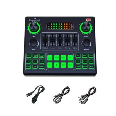 V9SJ Live Sound Card Auditory Sound Mixer for Singing Interviews and Podcast Recording On Phones and Computers