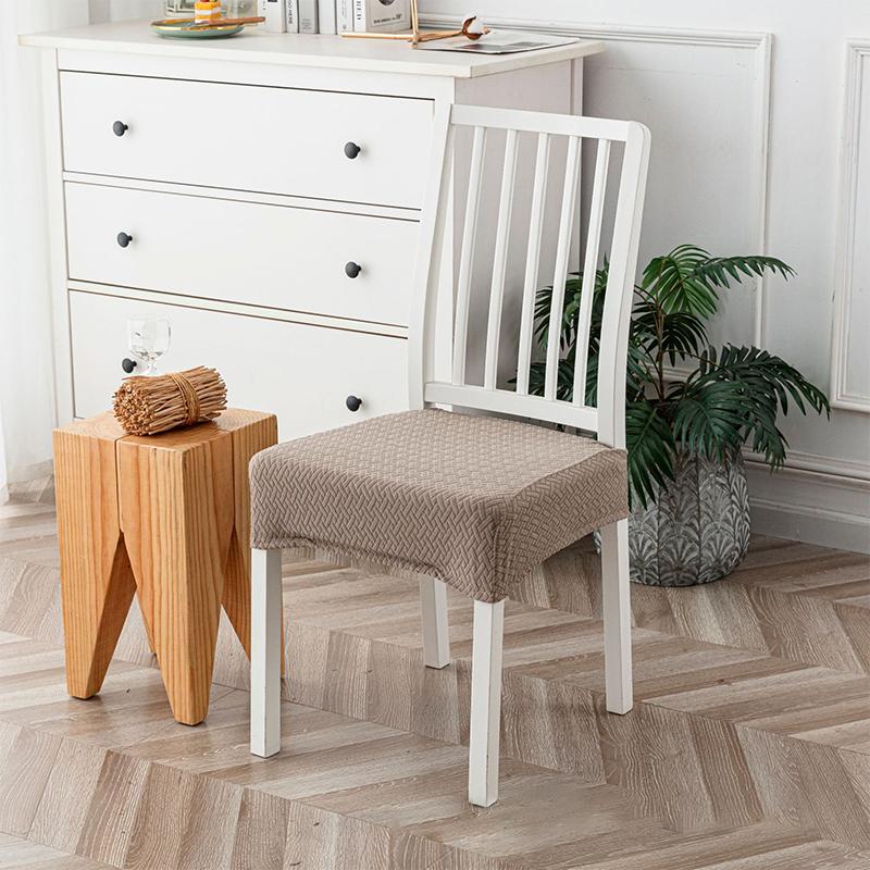 Stretch-Stuhlsitzbezüge aus Jacquard für Esszimmer, abnehmbar, waschbar, staubdicht, Stuhlsitzkissenschutz, Schonbezüge