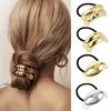 1/3/6pcs Geometric Hair Ties Golden Elegant Elastic Hair Rope U-Shaped Ponytail Holder Fashion Hair  for Woman Accessories