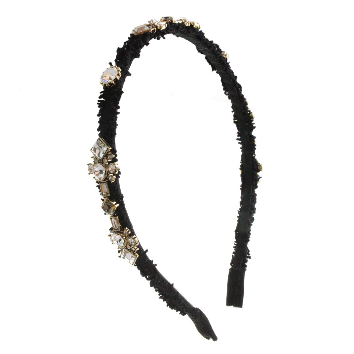 

Fringe Bijou Black Pearl Hair Accessory [VINGTAINE] Headband, HK-195- чорний