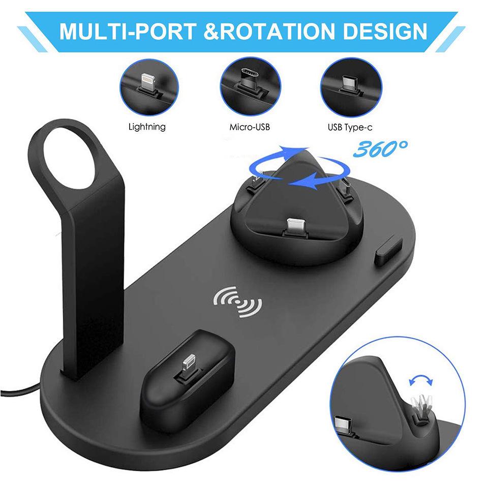 15W 4-in-1 Wireless Charging Dock for Phones, Watches, and Earphones