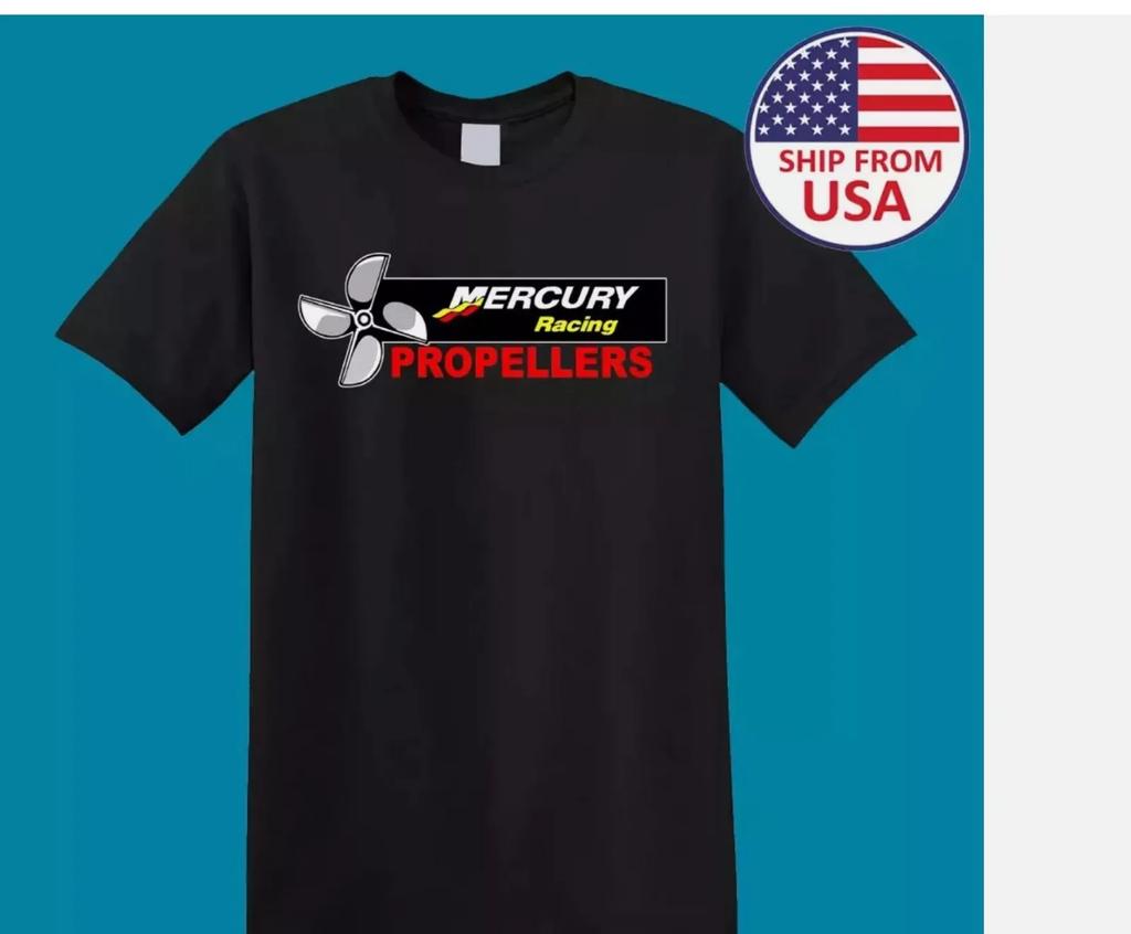 Mercury Racing Propellers Unisex Schwarz T-Shirt Größe S bis XL