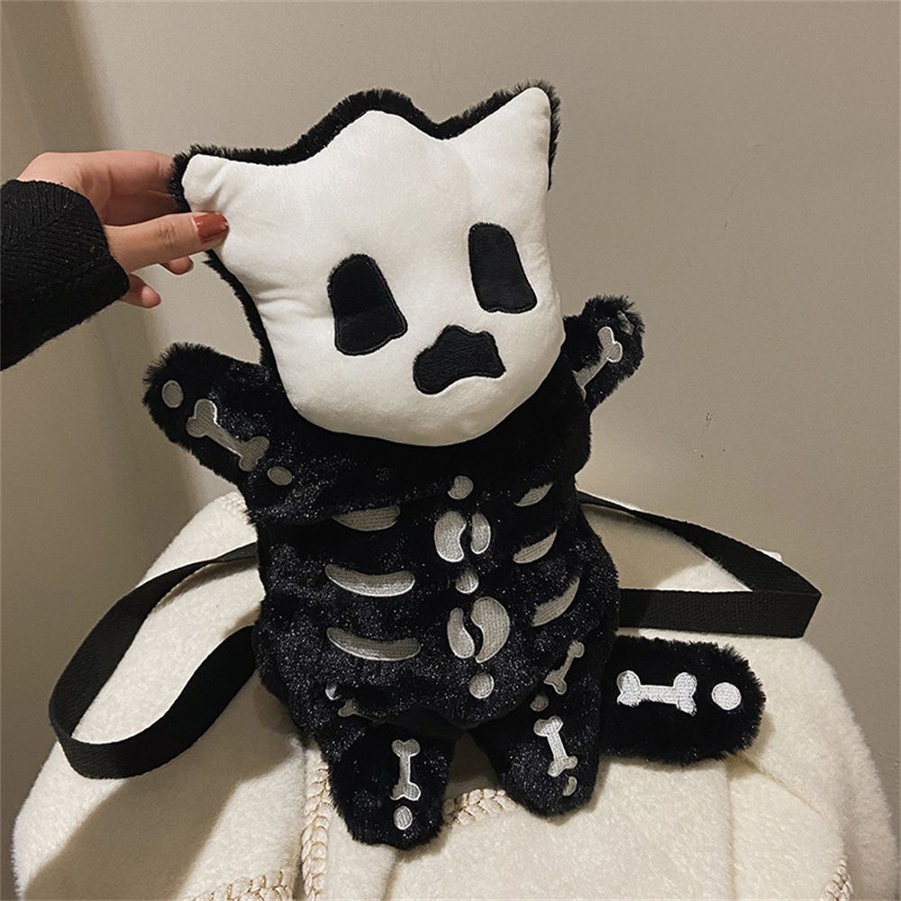 Shoulder Bag Furry Bag Winter Furry Bag Water Bottle Bag Doll Backpack Skull Plush Backpack