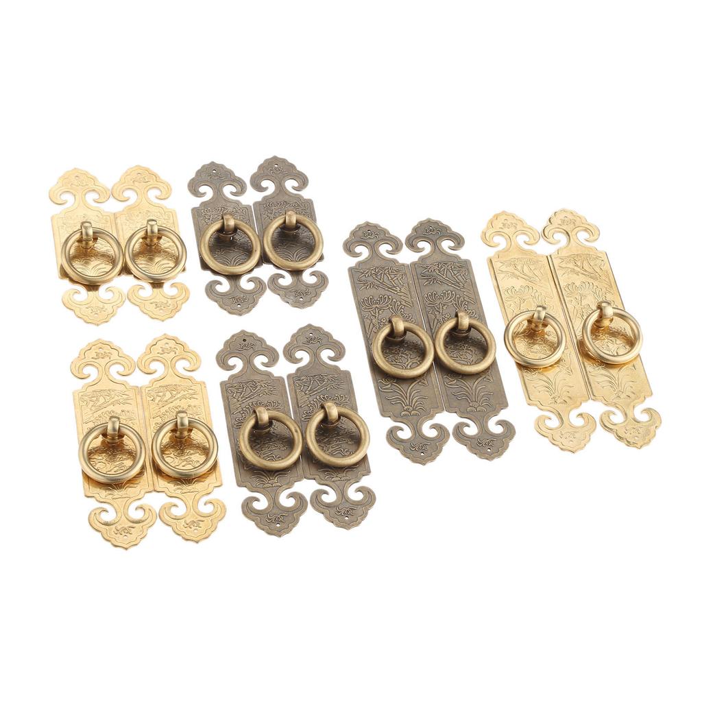 DRELD 2 Pezzi Maniglia Diritta per Mobili in Ottone Cinese Antico Ferramenta per Porte Manopola a Tirare in Rame per Cassetta di Legno 10cm/12cm/15cm
